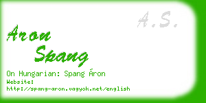 aron spang business card